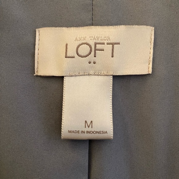 EUC Ann Taylor Loft heather grey lined one-button ladies’ blazer, size Medium - Picture 8 of 8
